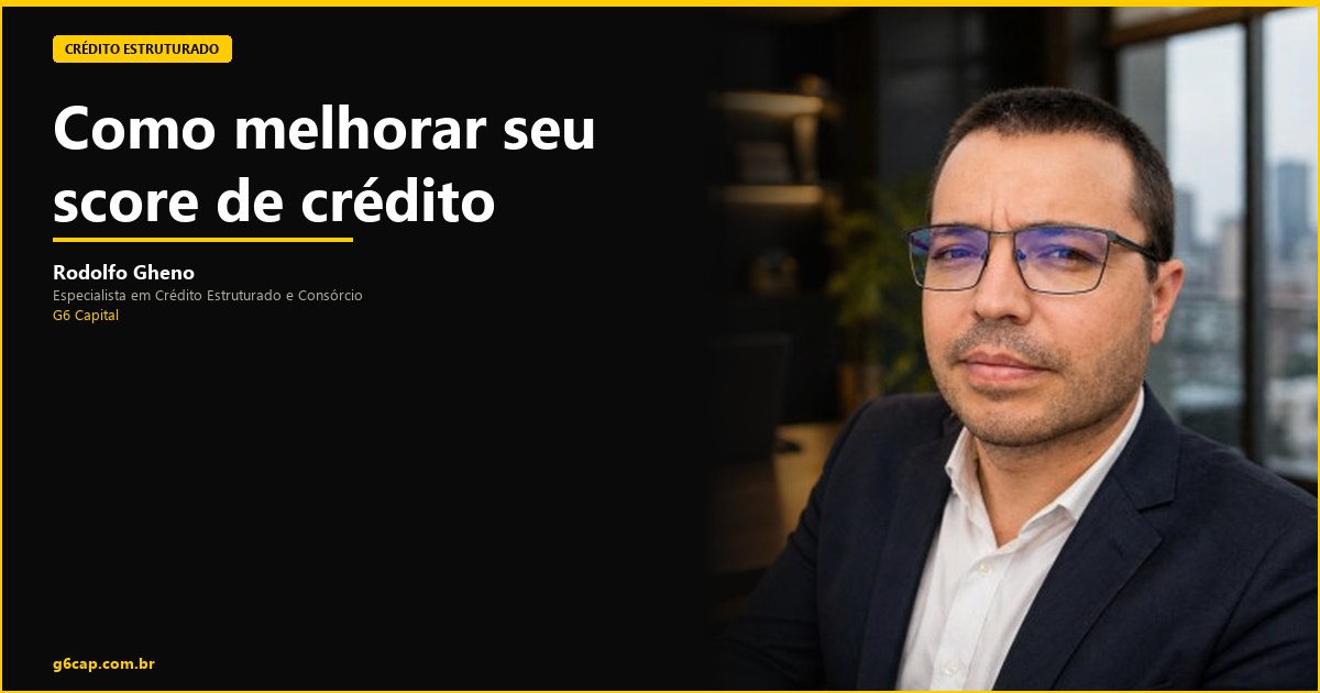 Rodolfo Gheno — Como melhorar seu score de crédito | G6 Capital, Vale do Itajaí SC