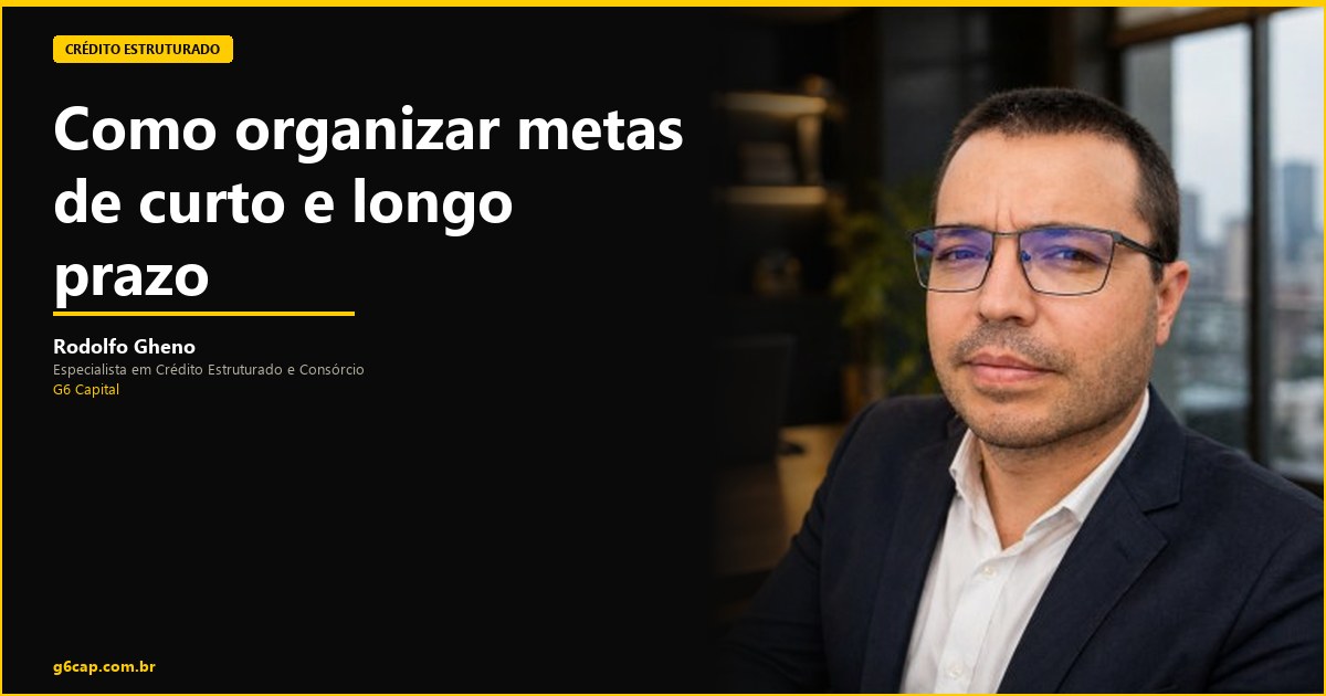 Rodolfo Gheno — Como organizar metas de curto e longo prazo | G6 Capital, Vale do Itajaí SC
