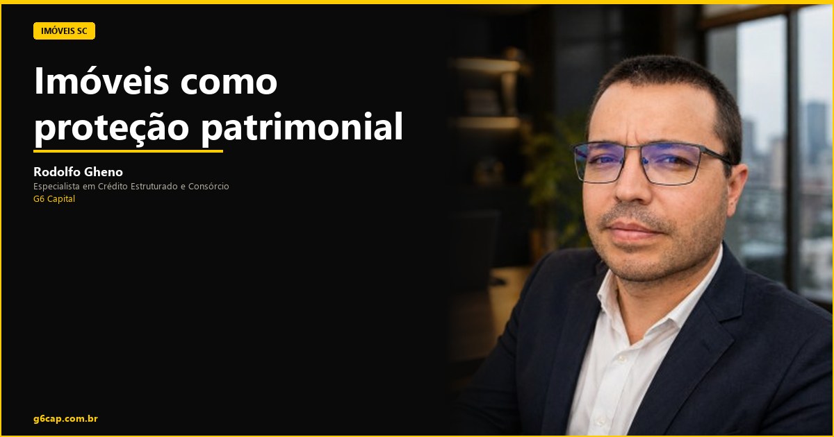 Rodolfo Gheno — Imóveis como proteção patrimonial | G6 Capital, Vale do Itajaí SC