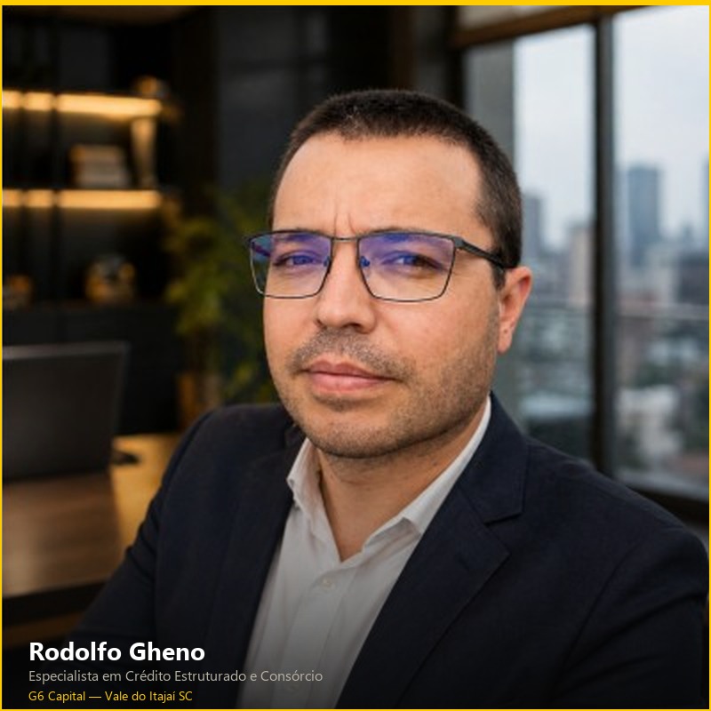 Rodolfo Gheno, especialista em crédito estruturado, G6 Capital, Vale do Itajaí SC